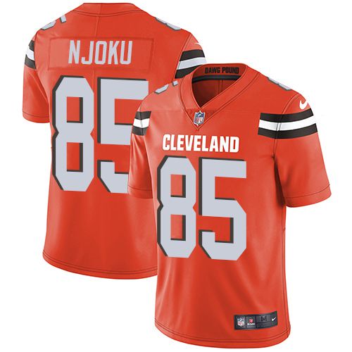 Cheap Men Cleveland Browns 85 David Njoku Nike Oragne Limited NFL Jersey